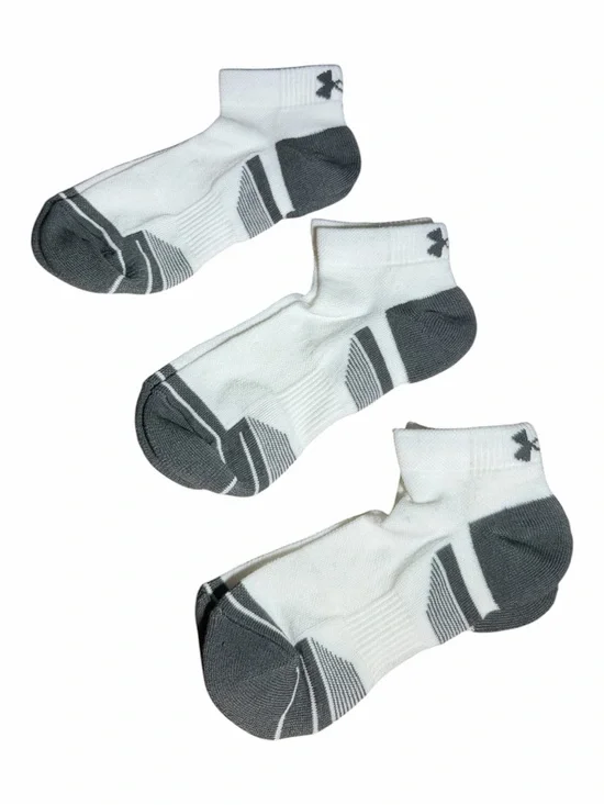 Under Armour White and Gray Low-Cut Athletic Socks - 3 Pack