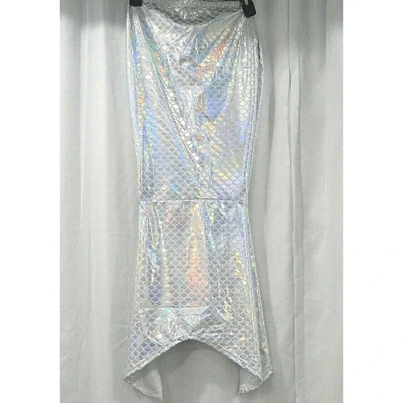 JUSTICE‎ NWT GIRLS MERMAID TAIL SWIMSUIT COVERUP Large Beach Iridescent