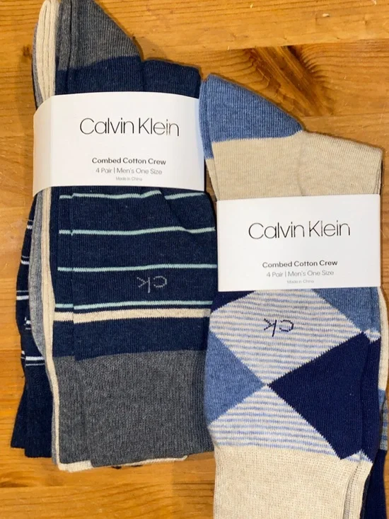 Calvin Klein Men's Crew Socks Bundle - (2 Sets of 4)
