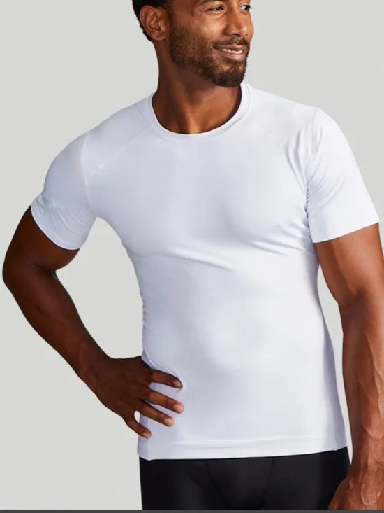 Brand New Tommie Copper Men's Lower Back Support Short Size Medium White