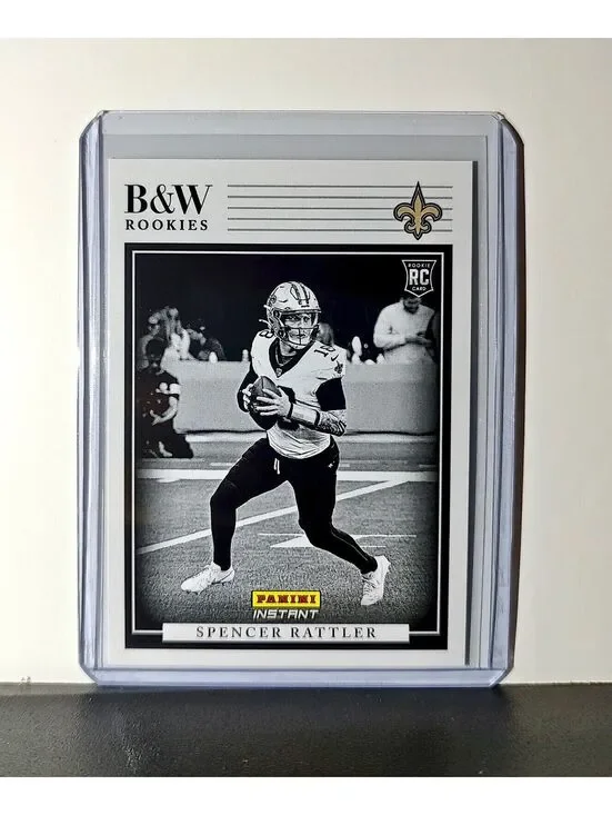 Spencer Rattler 2024 Panini NFL #5 Black & White Rookies Card Saints 1 of 680