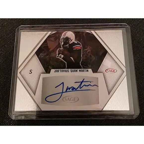 Sage Jartavius Quan Martin Signed Autograph A-JQM Football Card