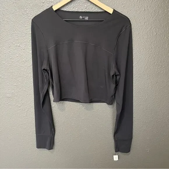 Aerie Offline Real Me Long Sleeve Open Back