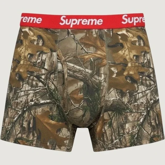Supreme Hanes Real Tree Boxer Briefs XL/XG Mens 2 Pack Camo Underwear HypeBeast