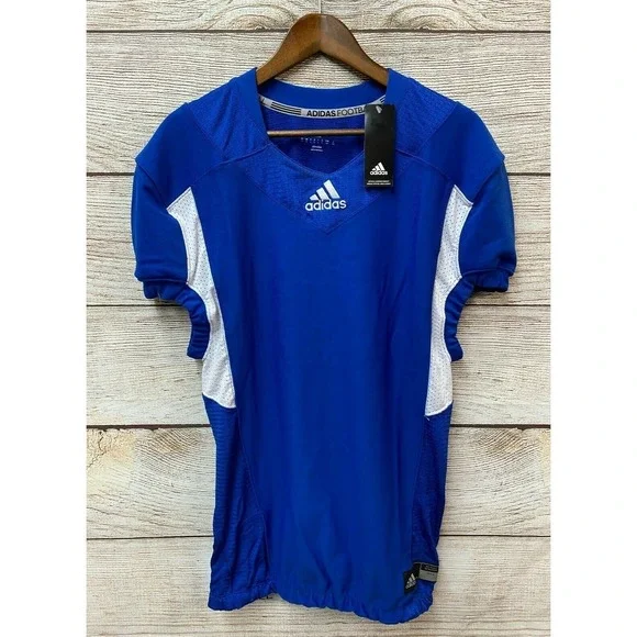 Adidas Techfit Football Shirt Mens Large RY Blue Football Compression New $80