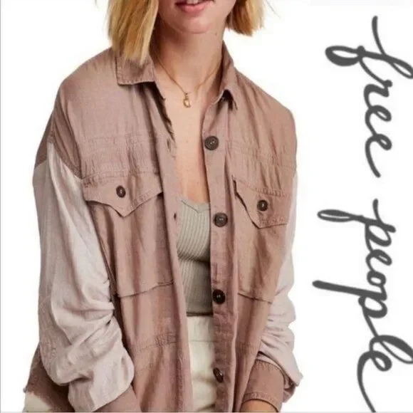 Free People Day Drifter Cargo Top in Pink Rose Size Small