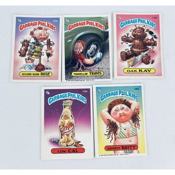 Vintage 1986 Garbage Pail Kids Stickers - Topps GPK Cards Lot Of‎ 5 Rose Oak Cal