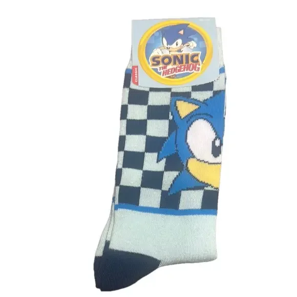 Sonic The Hedgehog Blue Casual Crew Socks NWT