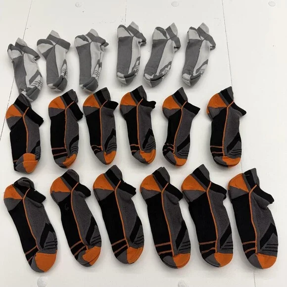 Jzy Qzn Socks Mens Small Multicolor Low Cut Athletic Geometric 18 Pairs Lot