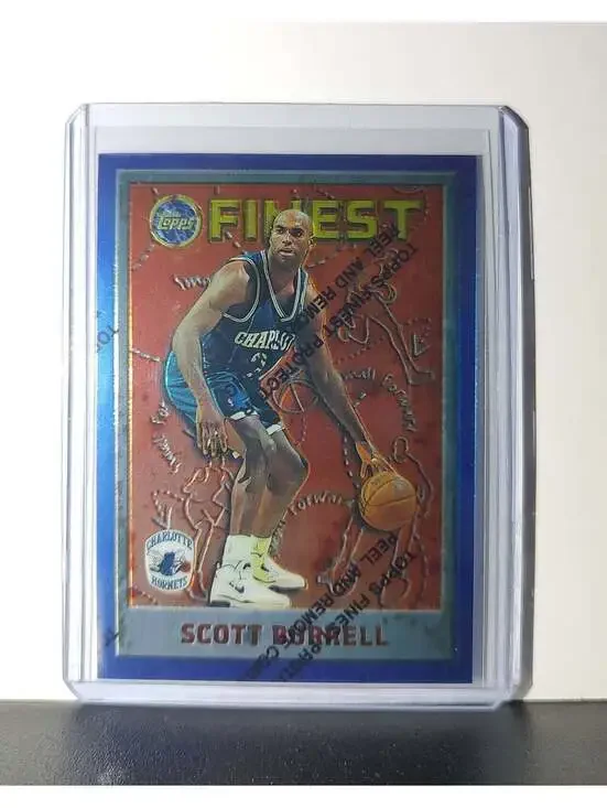 Scott Burrell 1995-96 Topps Finest NBA #218 Card Hornets