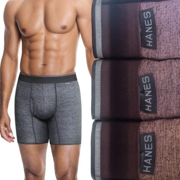 Hanes Boxer Briefs Mens XL Comfort Flex Fit Stretch Comfy Underwear 3-Pack‎