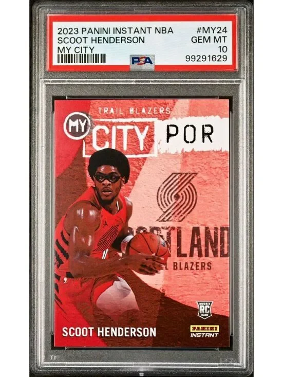 Scoot Henderson 2023 Panini MyCity Rookie NBA #MY-24 Basketball Card PSA 10 Gem