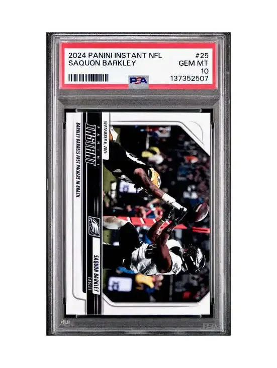 Saquon Barkley Rookie 2024 Panini Instant NFL #25 PSA 10 Gem Mint