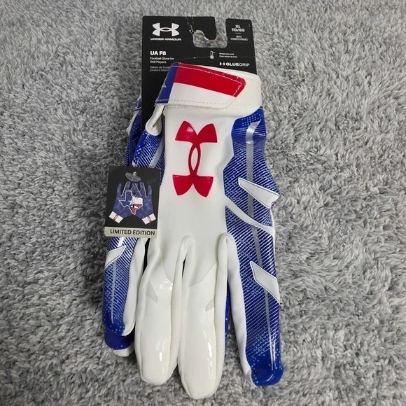 Under Armour UA F8 Receiver Football Gloves Texas Lonestar State LE Men's XL NWT