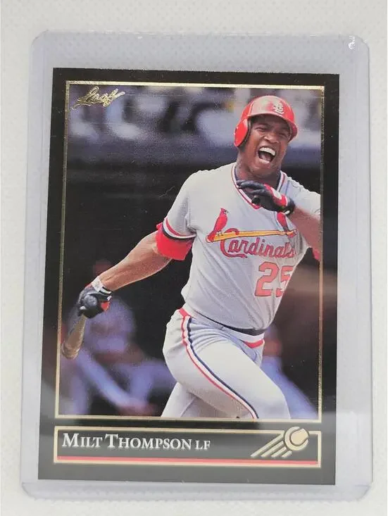 Milt Thompson Gold Edition insert 1992 Leaf #150  - Cardinals - RAW Mint
