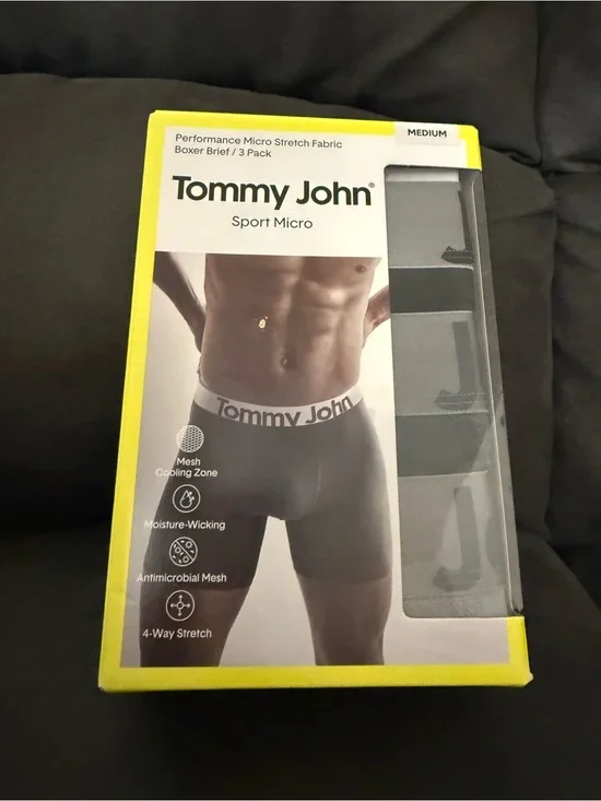 Tommy John Sport Micro Boxer Briefs - Gray (3-Pack)