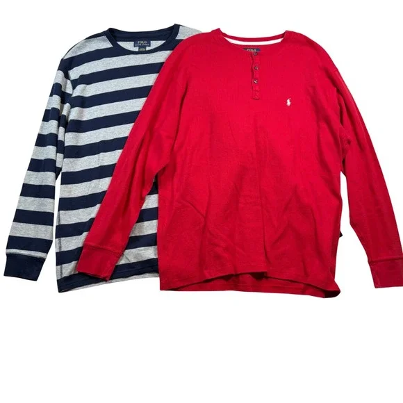 Polo Ralph Lauren Thermal Sleepwear‎ Shirts Mens 2XL Lot of 2