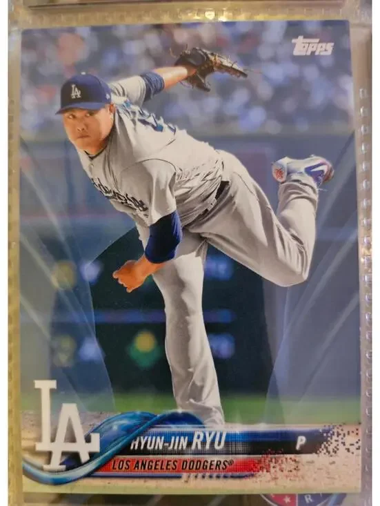 2018 Topps Update BLUE FD- Hyun-Jin Ryu - No. 40/50  #US179 -Dodgers - RAW Mint
