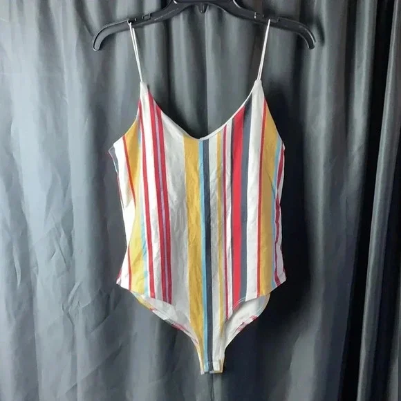 Stripped‎ gaze Bodysuit L
