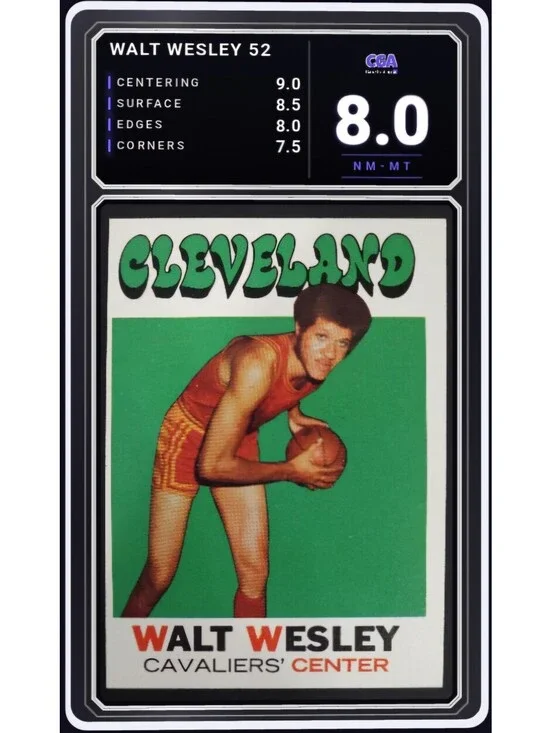 1971-72 Topps #52 Walt Wesley Cleveland Cavaliers Cavs - CGA 8.0 Digital Grade