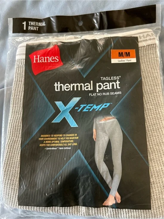 Hanes X-Temp Thermal Pant - Heather Gray