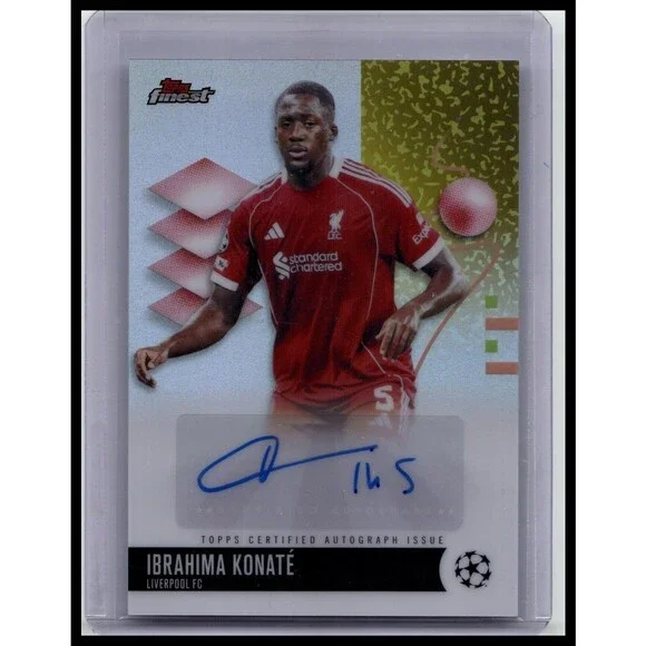 2025-26 Topps Finest UEFA Ibrahima Konate Auto Refractor Liverpool FC #BA-IK