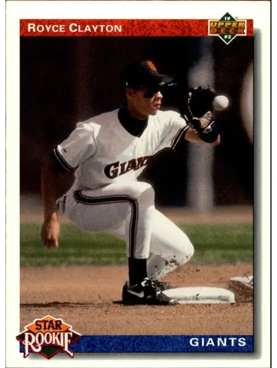 Royce Clayton 1992 Upper Deck MLB #2 Star Rookies Card San Francisco Giants