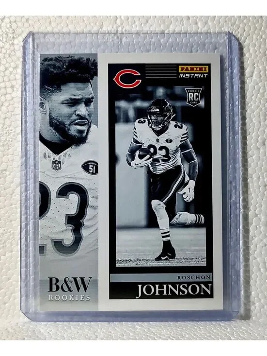 Roschon Johnson 2023 Panini NFL #17 Black & White Rookies Card Bears 1/216