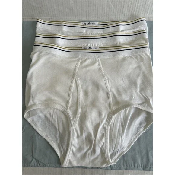 Men’s Stafford Briefs Size 38 White Lot Of 3 New Old Stock ￼