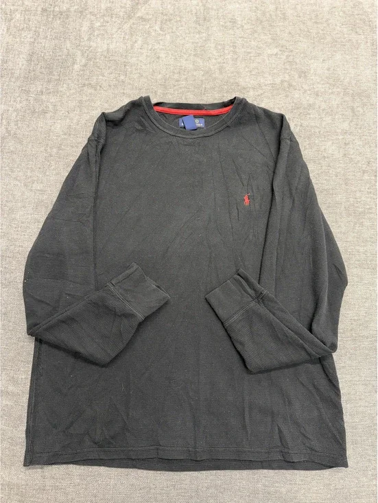 Polo Ralph Lauren Men's Black Long Sleeve Sleepwear Shirt XL