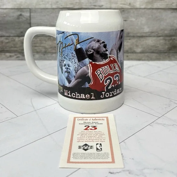 1997 Avon Upper Deck Michael Jordan Collectible Tankard Mug NBA