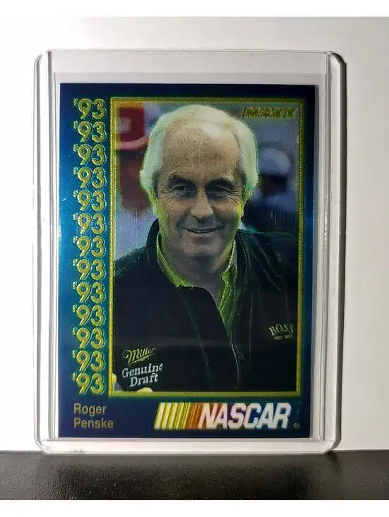 Roger Penske 1993 Maxx Premier Plus Racing #100 NASCAR Card Penske Racing South
