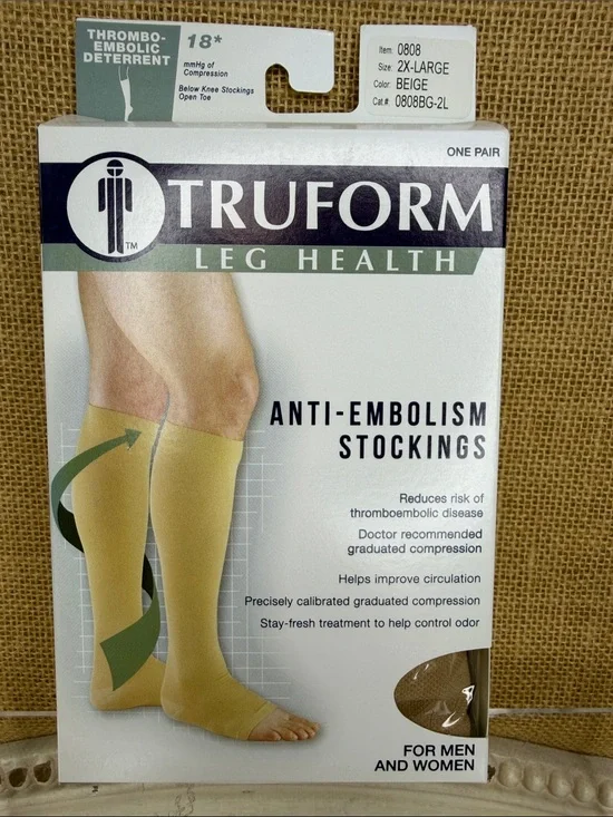 Truform Beige Anti-Embolism Compression Stockings - Men