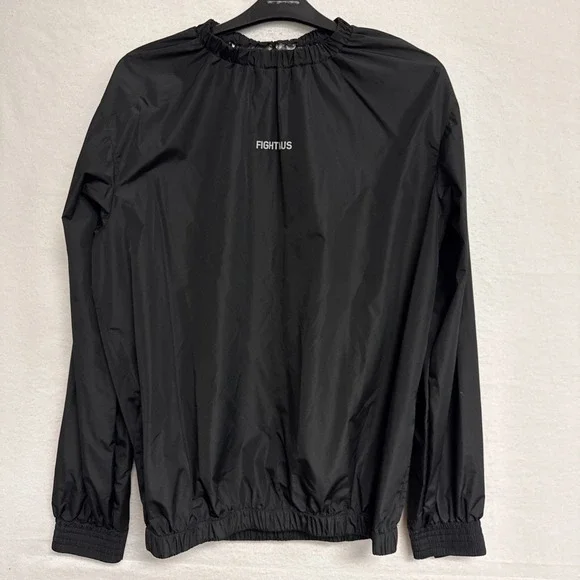 Fighthaus Sauna Suit Size Large Adult TOP ONLY Performance Workout MMA Black