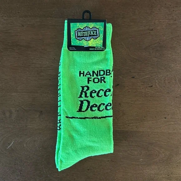 BeetleJuice Lime green novelty socks
