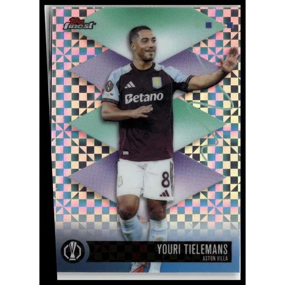 2025-26 Finest Youri Tielemans Villa Checkerboard Refractor #83