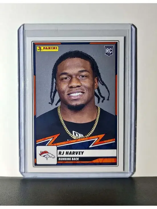 RJ Harvey Rookie 2025 Panini NFL #89 Sticker Card Denver Broncos