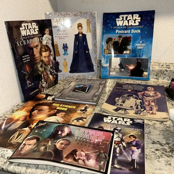 Star Wars Kids Sticker And Postcard Book Lot Prequels Set‎ Unused