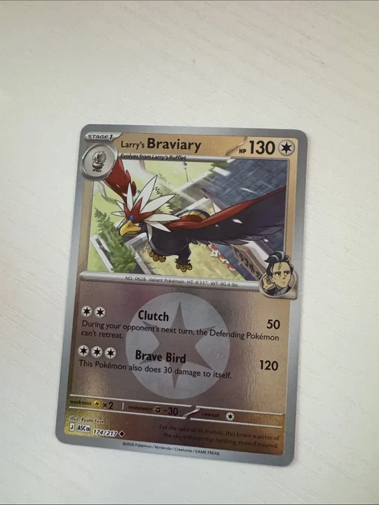 Larry's Braviary Holo Trading Card