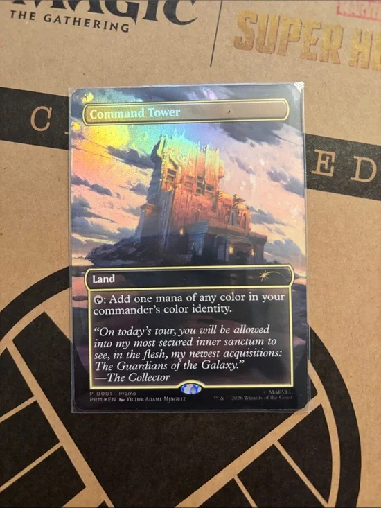 MTG Command Tower 0001 Marvel Super Heroes Exclusive Promo Foil 2026 NM