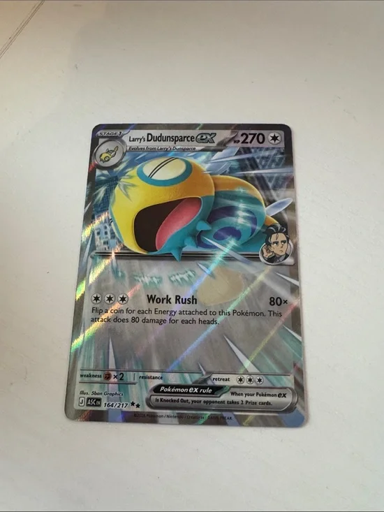 Larry's Dudunsparce EX Pokémon Holo Card