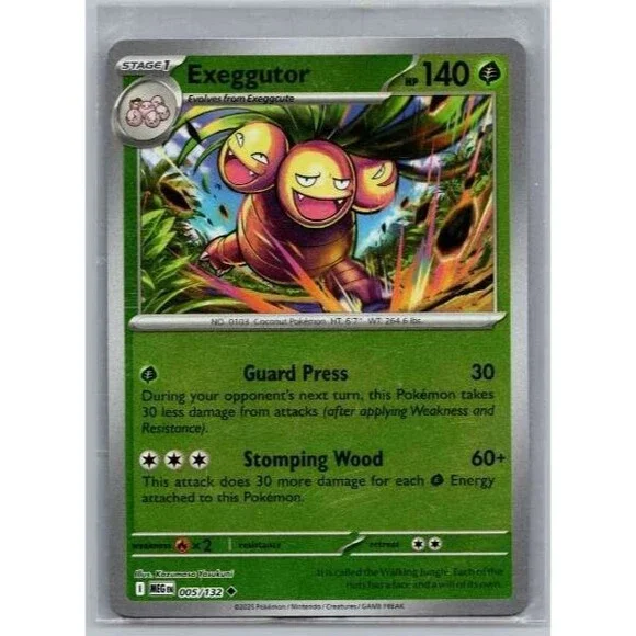 Exeggutor 005/132 Evolutions Uncommon NM Pokemon TCG
