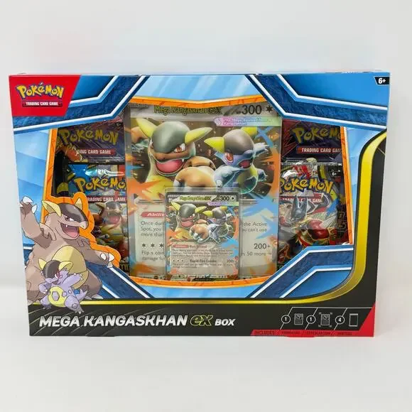 Pokémon TCG Mega Kangaskhan ex Box 4 Booster Packs Promo New Unopened 2025