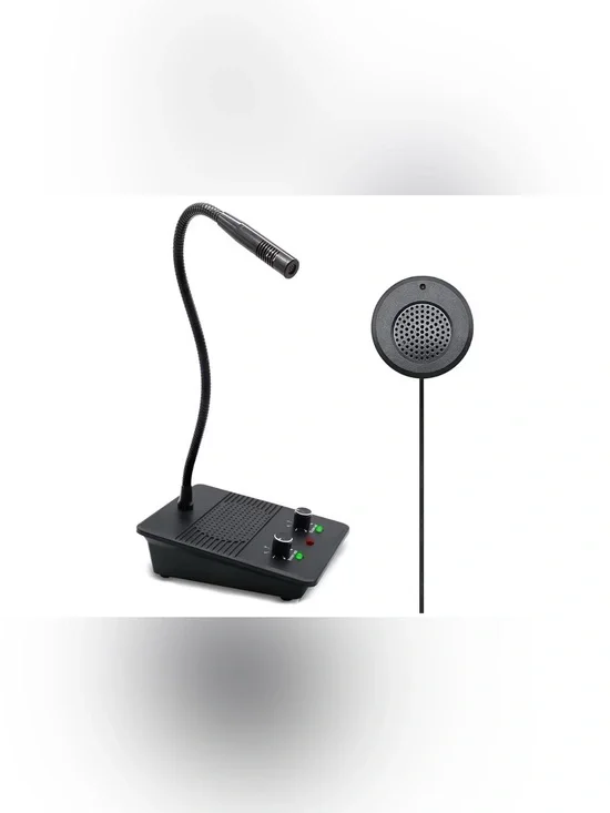 Window Speaker Intercom System Dual Way Anti-Interference Intercommunication Mic