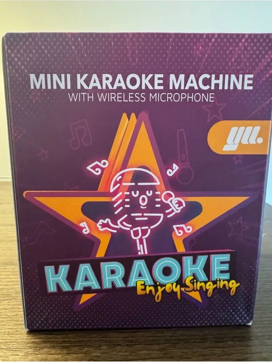 Mini Karaoke Machine with Wireless Microphone - Purple