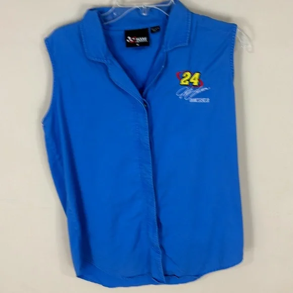 Vintage Chase NASCAR #24 Jeff Gordon  Blue Sleeveless Shirt Size M