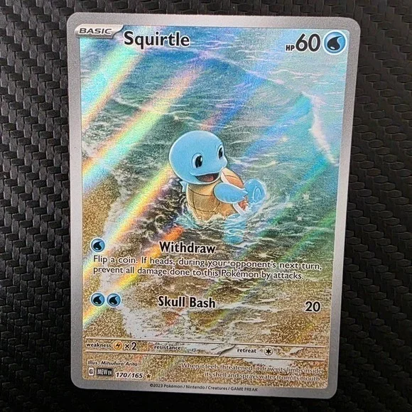 Squirtle 170/165 Illustration Rare Pokemon 151 Scarlet Violet Full Art IR NM
