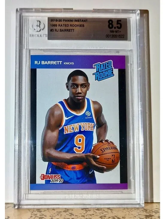 RJ Barrett 2019-20 Panini NBA #3 1989 Rated Rookies 1/3431 BGS 8.5 Knicks