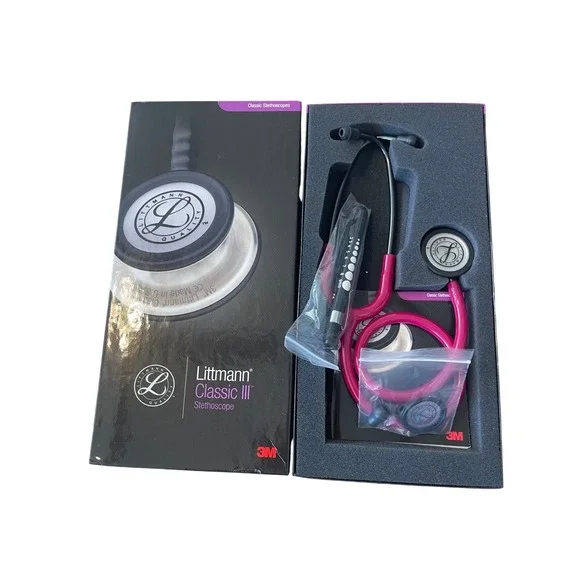 Littmann Classic III Stethoscope Raspberry Mirror Finish 27 inch 5862 I10