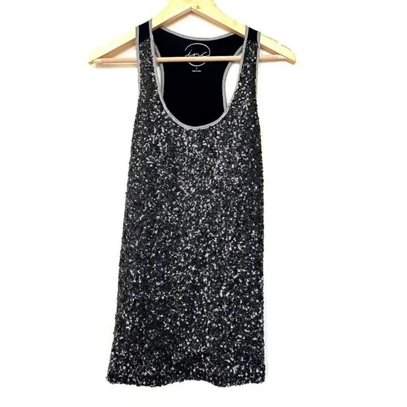 INC Sleeveless Sequin Top Size L